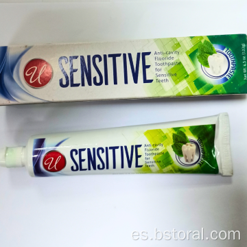 Pasta de dientes de reparación de dientes sensibles al cuidado suave